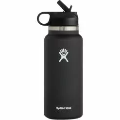 Hydro Flask Water Bottles 32oz Wide Mouth Straw Lid 2.0 Water Bottle