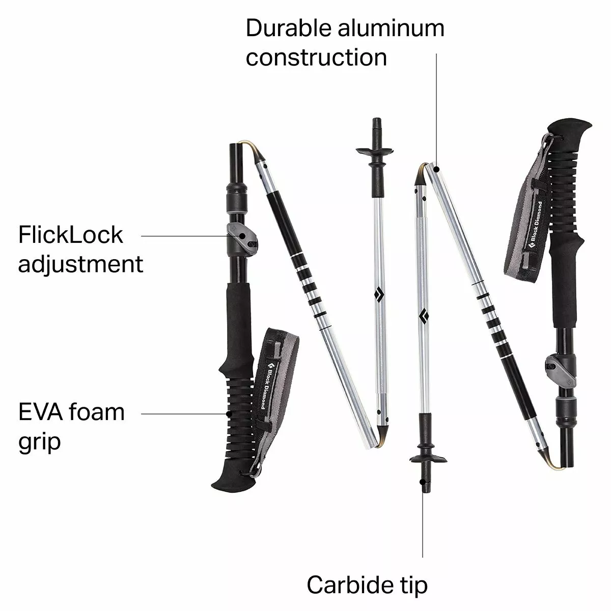 Black Diamond Trekking Poles Distance FLZ Trekking Poles 3 Black Diamond Trekking Poles Distance FLZ Trekking Poles - Image 3