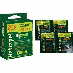 Adventure Ready Brands First Aid Natrapel Picaridin Wipes Travel Pack