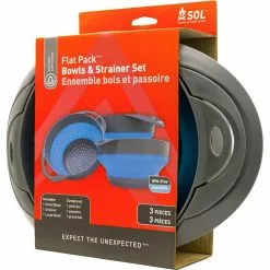 Adventure Ready Brands Books, Maps & Games SOL Flat Pack Bowls & Strainer Set
