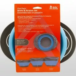 Adventure Ready Brands Books, Maps & Games SOL Flat Pack Bowls & Strainer Set -Hiking & Camping Essentials Sales Shop ONECOL D1 28