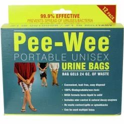 Cleanwaste Outhouses PeeWee Urine Bag 12 Pack -Hiking & Camping Essentials Sales Shop ONECOL D5 9