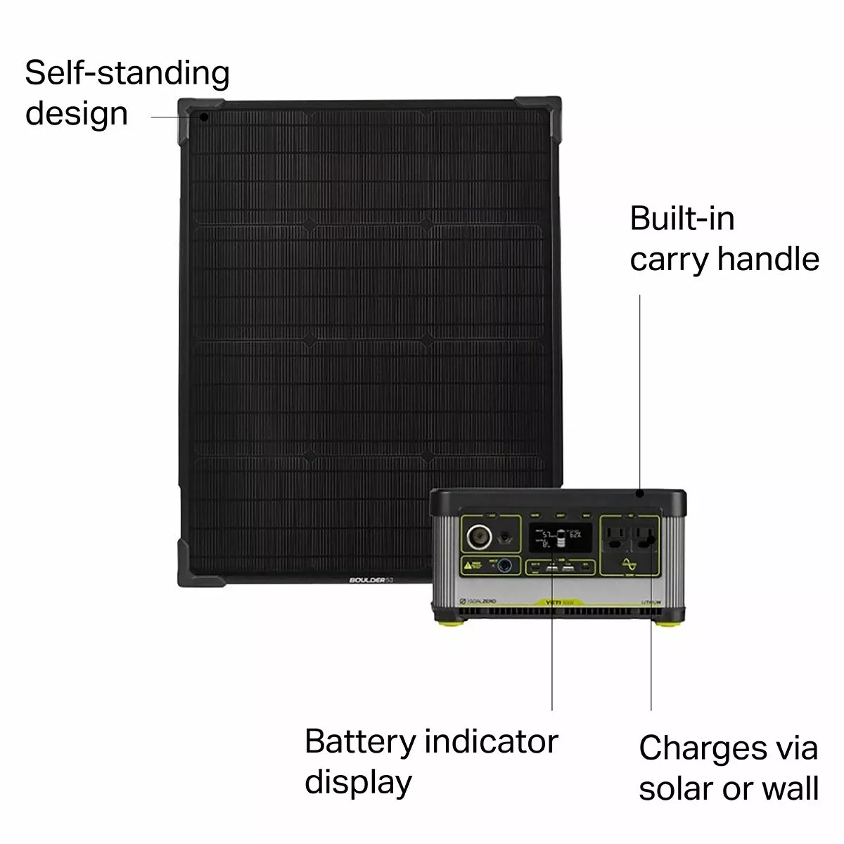 Goal Zero Batteries & Solar Power Yeti 500X Solar Kit With Boulder 50 2 Goal Zero Batteries & Solar Power Yeti 500X Solar Kit With Boulder 50 - Image 2