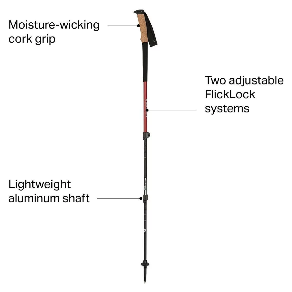 Black Diamond Trekking Poles Trail Ergo Cork Trekking Poles 2 Black Diamond Trekking Poles Trail Ergo Cork Trekking Poles - Image 2