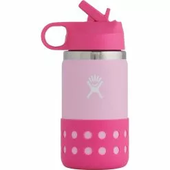 Hydro Flask Water Bottles 12oz Wide Mouth Flex Straw & Boot Kids' -Hiking & Camping Essentials Sales Shop PLU 1